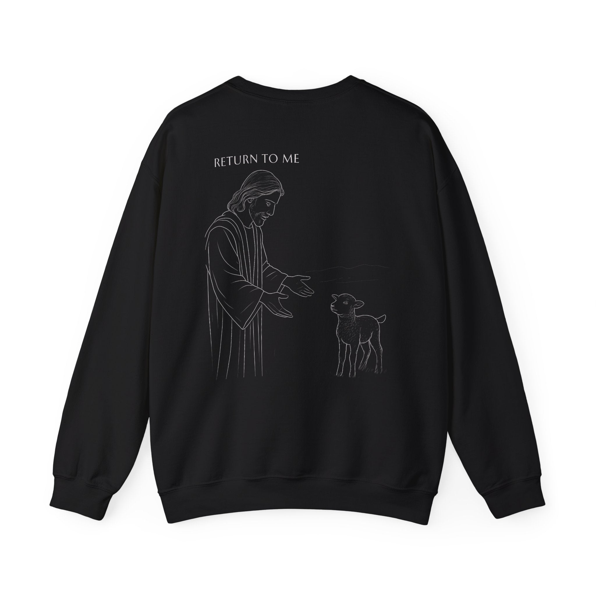 (Dark) Jesus and the Lamb Crewneck Sweatshirt