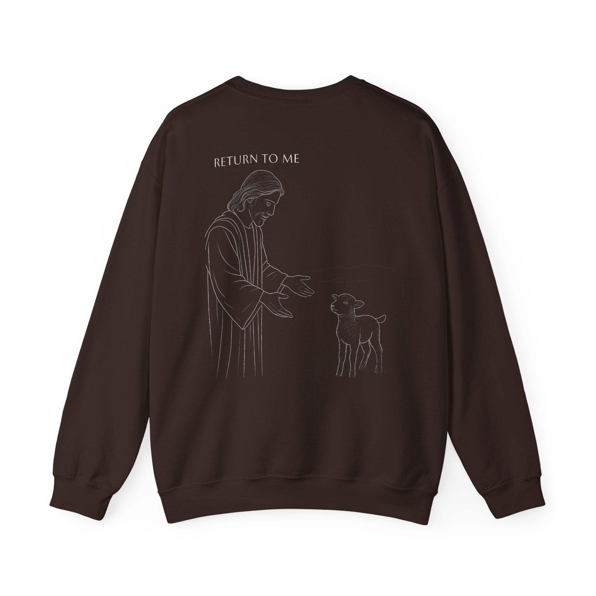 (Dark) Jesus and the Lamb Crewneck Sweatshirt