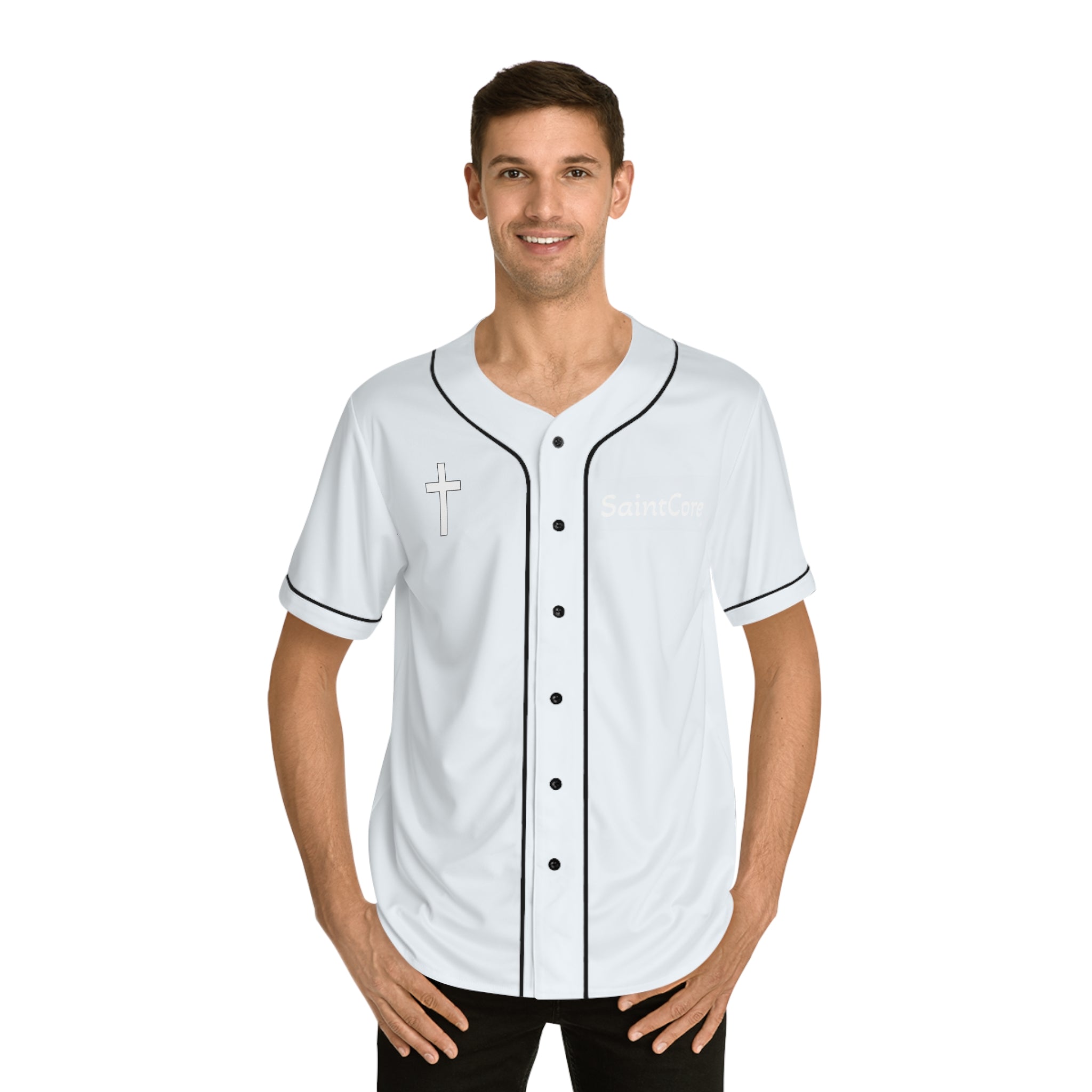 Unisex Baseball cross Jersey (Walk by faith text)