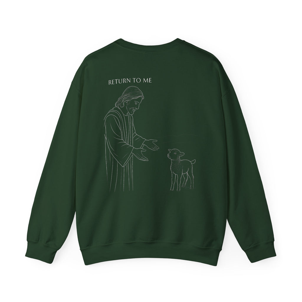 (Dark) Jesus and the Lamb Crewneck Sweatshirt